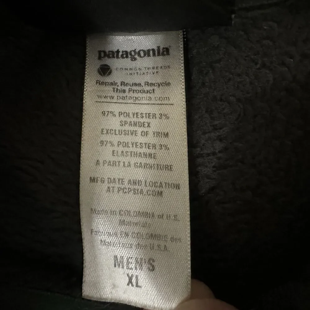 Patagonia Men's Green R2 Logo Full Zip Deep Pile Polartec Fleece Jacket Size XL - Picture 9 of 12